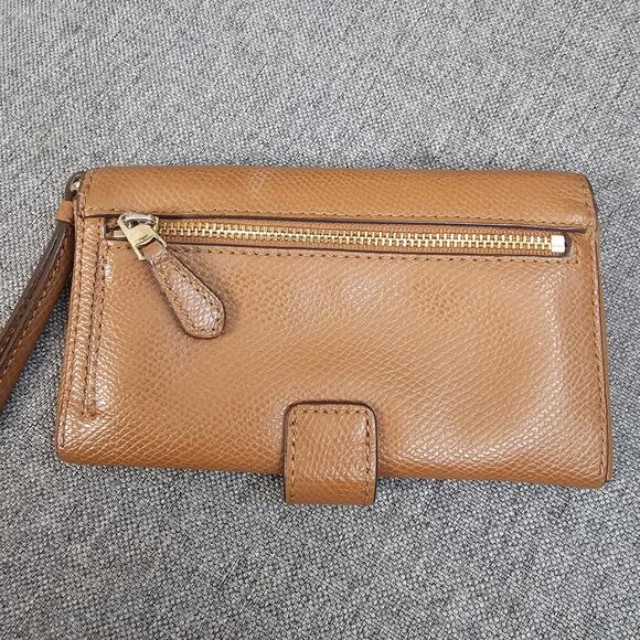 Coach Brown Leather Monogrammed Small Wristlet - Picture 8 of 13
